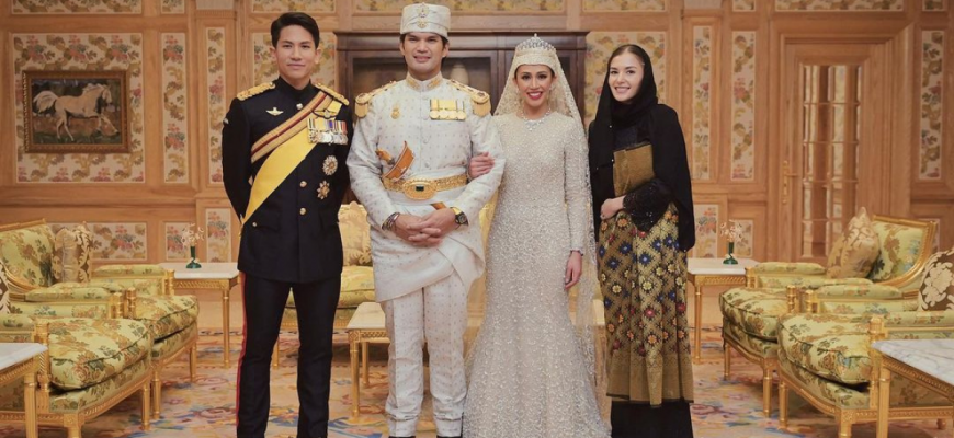 Дочь султана Брунея вышла замуж за двоюродного брата — смотрим фото легендарной королевской свадьбы