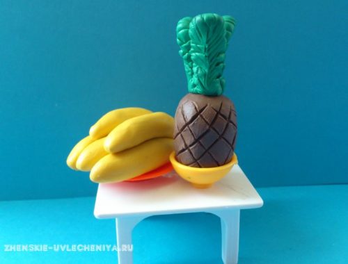 frukty-iz-plastilina-master-class-po-lepke-ananasa-i-bananov-1