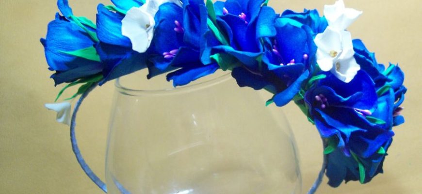 Как сделать ободок с цветами из фоамирана – мастер-класс с пошаговыми фото